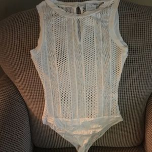 Fashion nova ivory knit body suit